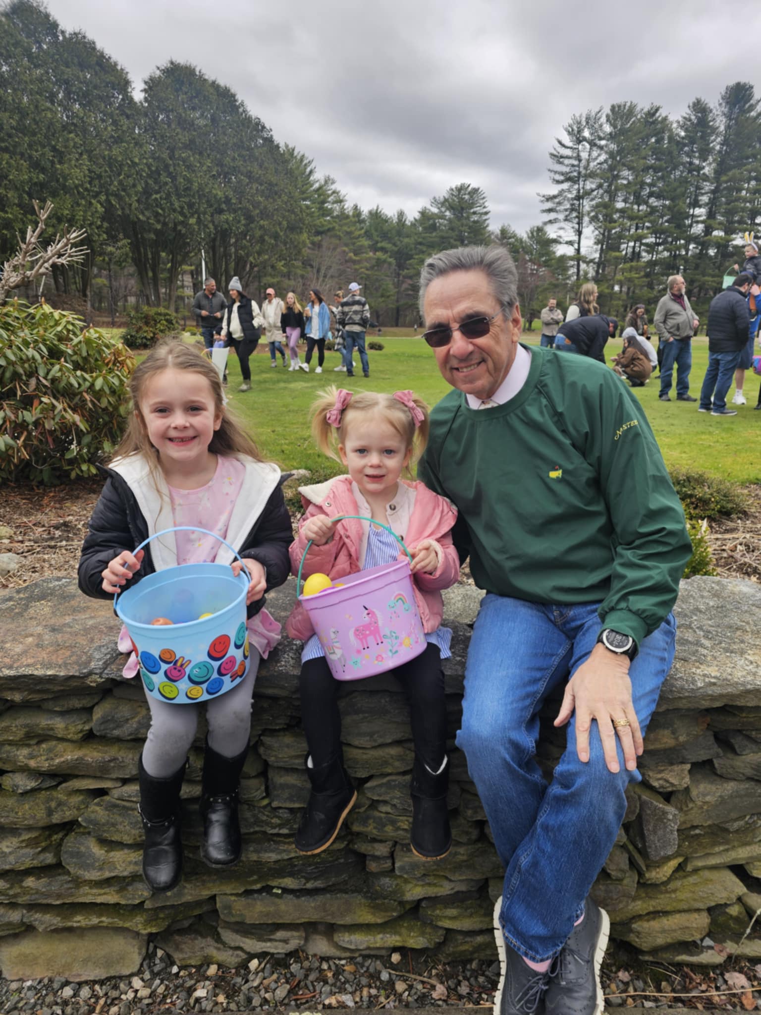 2025EasterEggHunt - Mayor with 2 children