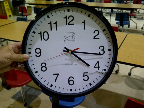 Clock with hands at four sixteen.